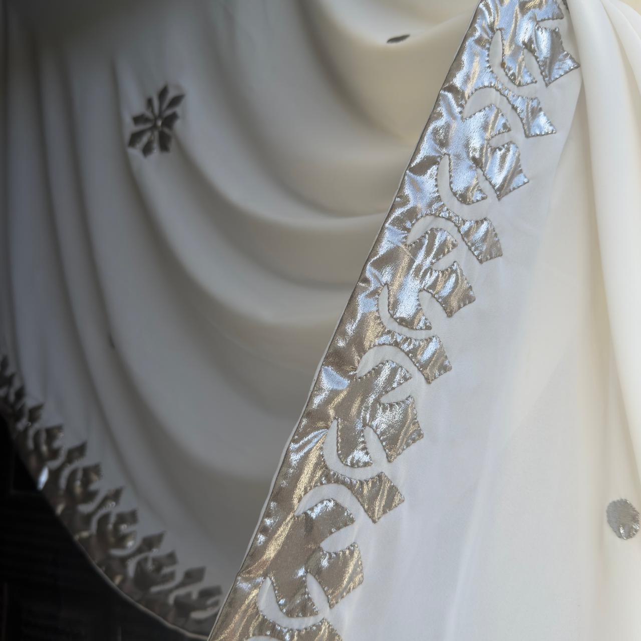 Appliqué Dupatta — Georgette & Korean Silk