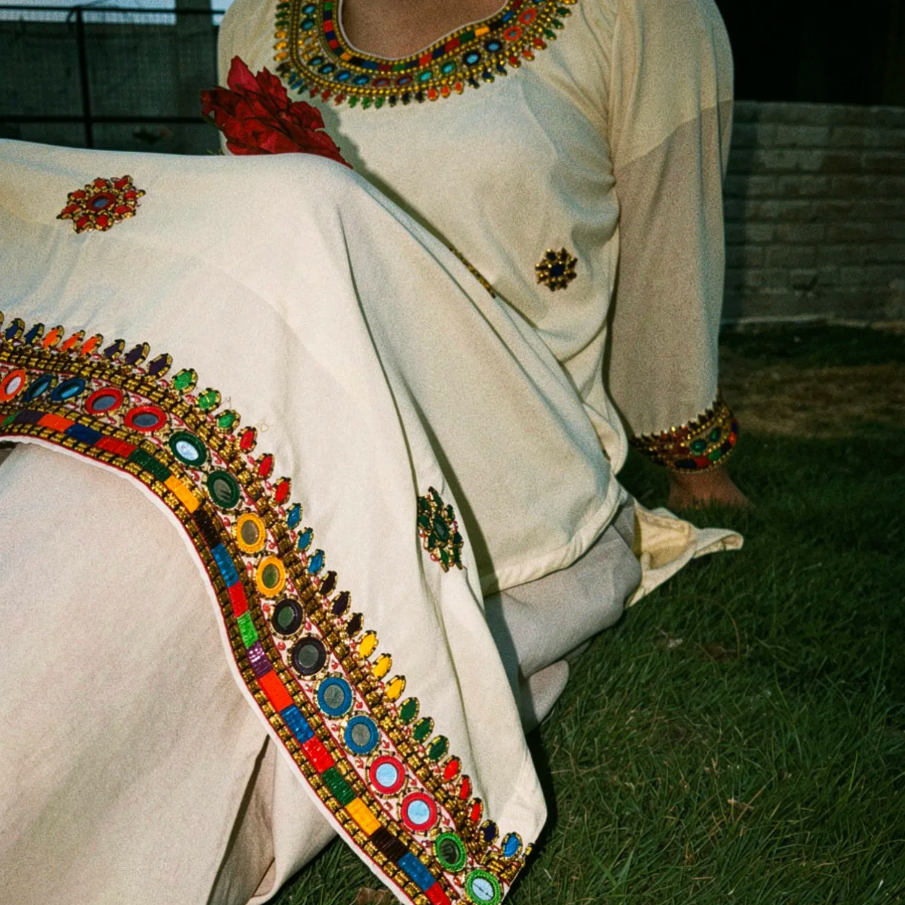 Roshni — 2-Piece Embroidered | Off-White