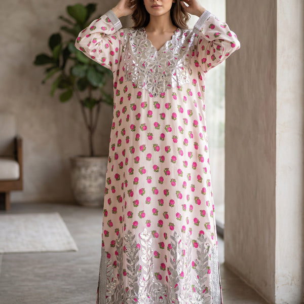 Appliqué Kaftan Dress Her Studio