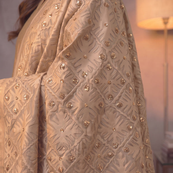 Mehr — Hand Appliquéd Dupatta Dress Her Studio
