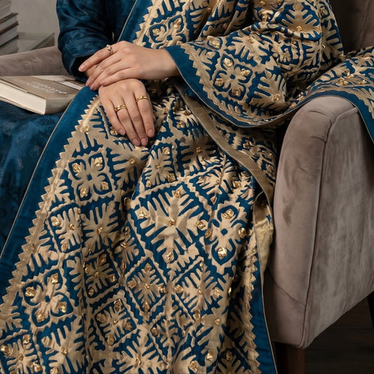 Nisa — Hand Appliquéd Dupatta Dress Her Studio