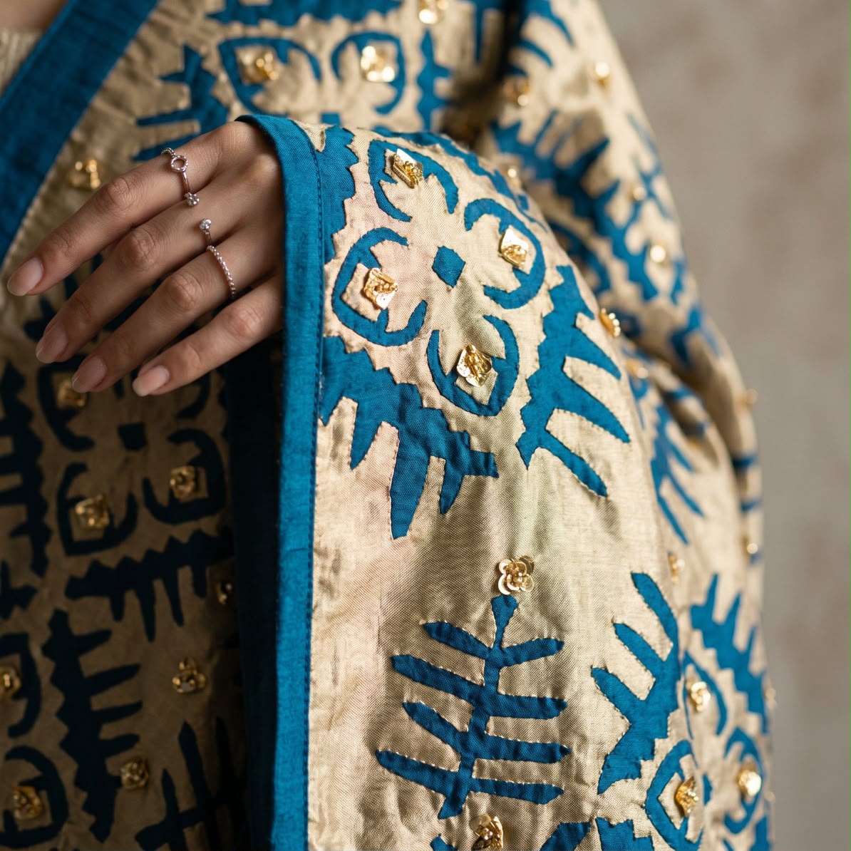 Nisa — Hand Appliquéd Dupatta Dress Her Studio