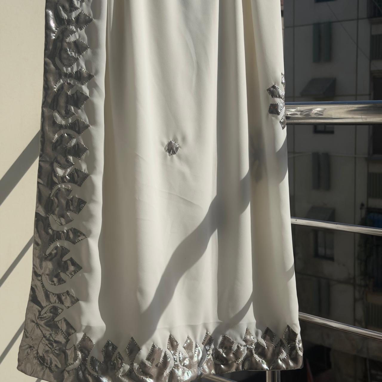 Appliqué Dupatta — Georgette & Korean Silk