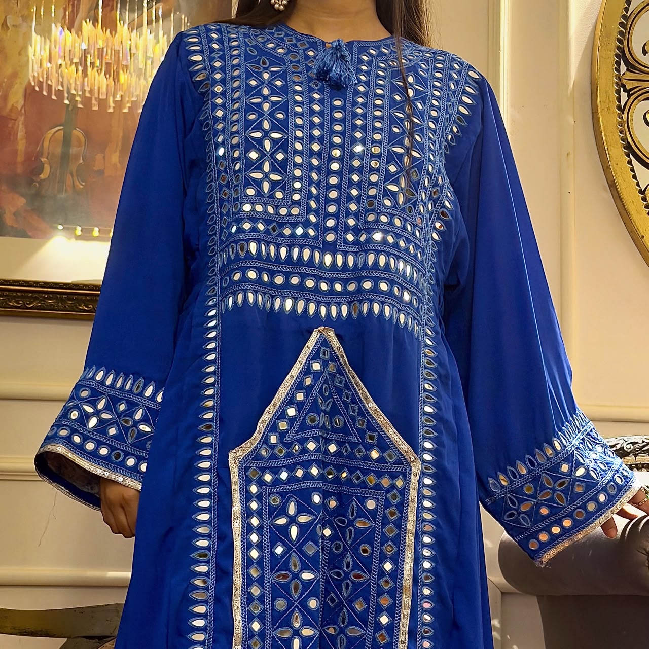 Noor — Blue Balochi Mirror Gagga