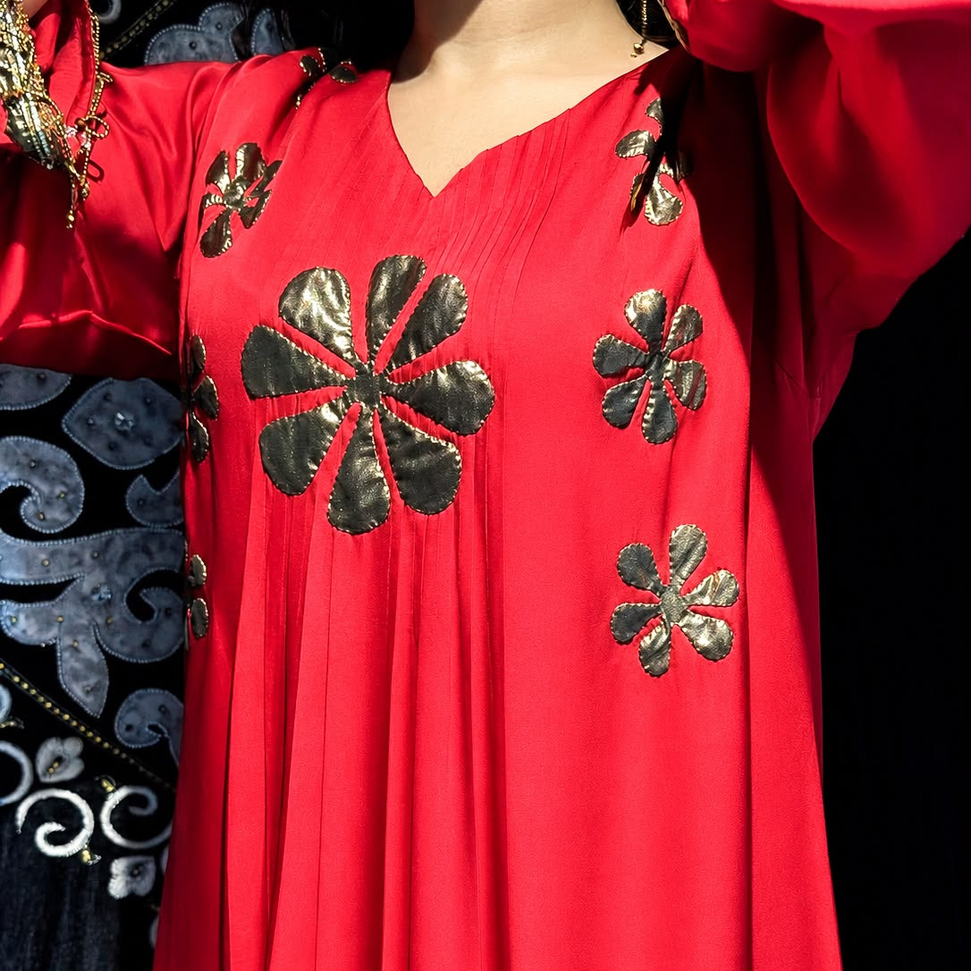 Flare | Appliqué Kaftan Dress Her Studio