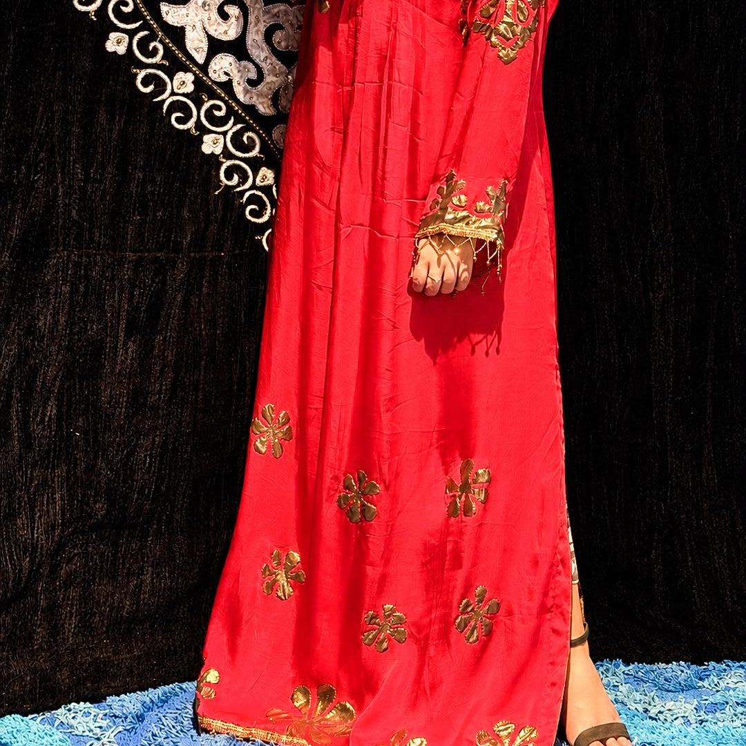 Flare | Appliqué Kaftan Dress Her Studio